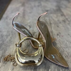 Fashion Nova Clear Transparent Stiletto Heel Pumps